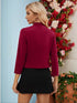 Stylische Damenjacke mit ¾-Ärmeln & offenem Rückenteil